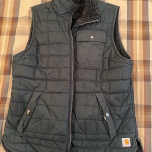Carhartt Quilted Vest in Dark Gray/Sage